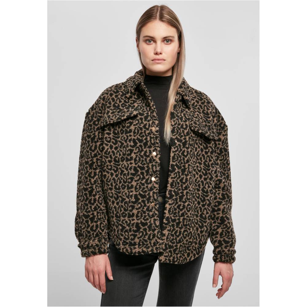 Urban Classics - AOP Sherpa Overshirt Bluse - Mehrfarben